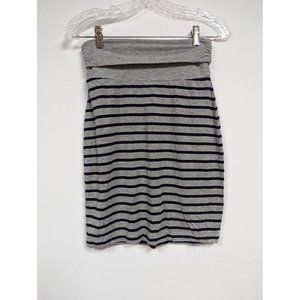 GAP Womens Navy Blue Gray Skirt Size XS X-Small Striped Pencil